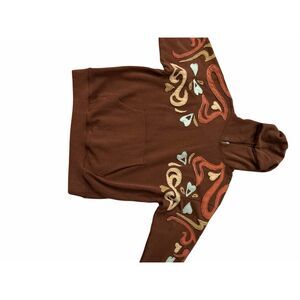 Free People We the Free Brown Swirl Pullover Hoodie Sweatshirt Women’s Small
